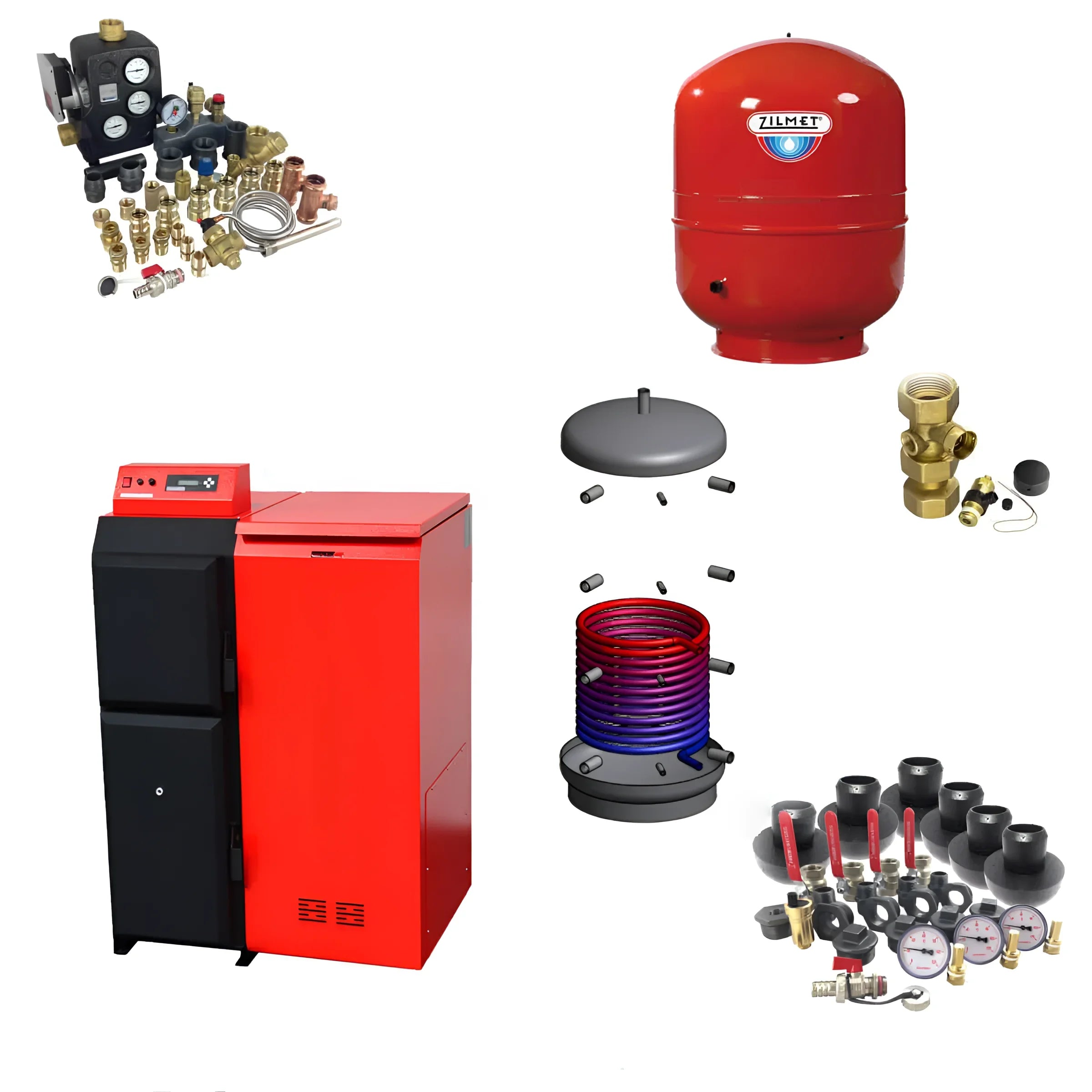 Heizungssystemkomponenten vom Komplettpaket Thermoflux Pelling 35/150 mit Pufferspeicher