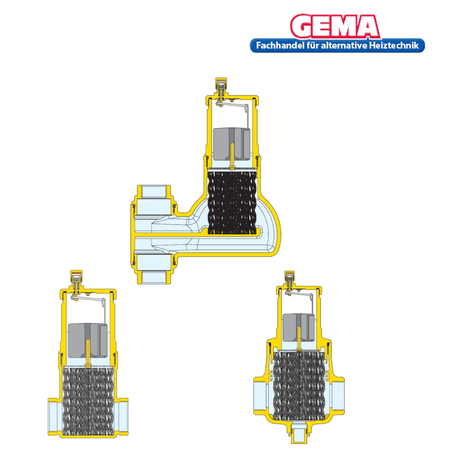 Caleffi Discal Mikroblasenabscheider für Solarthermie.