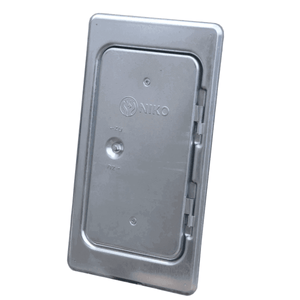 Silbernes Metall-Access-Panel im Schornstein Bausatz 3-schalig NIKO UNI