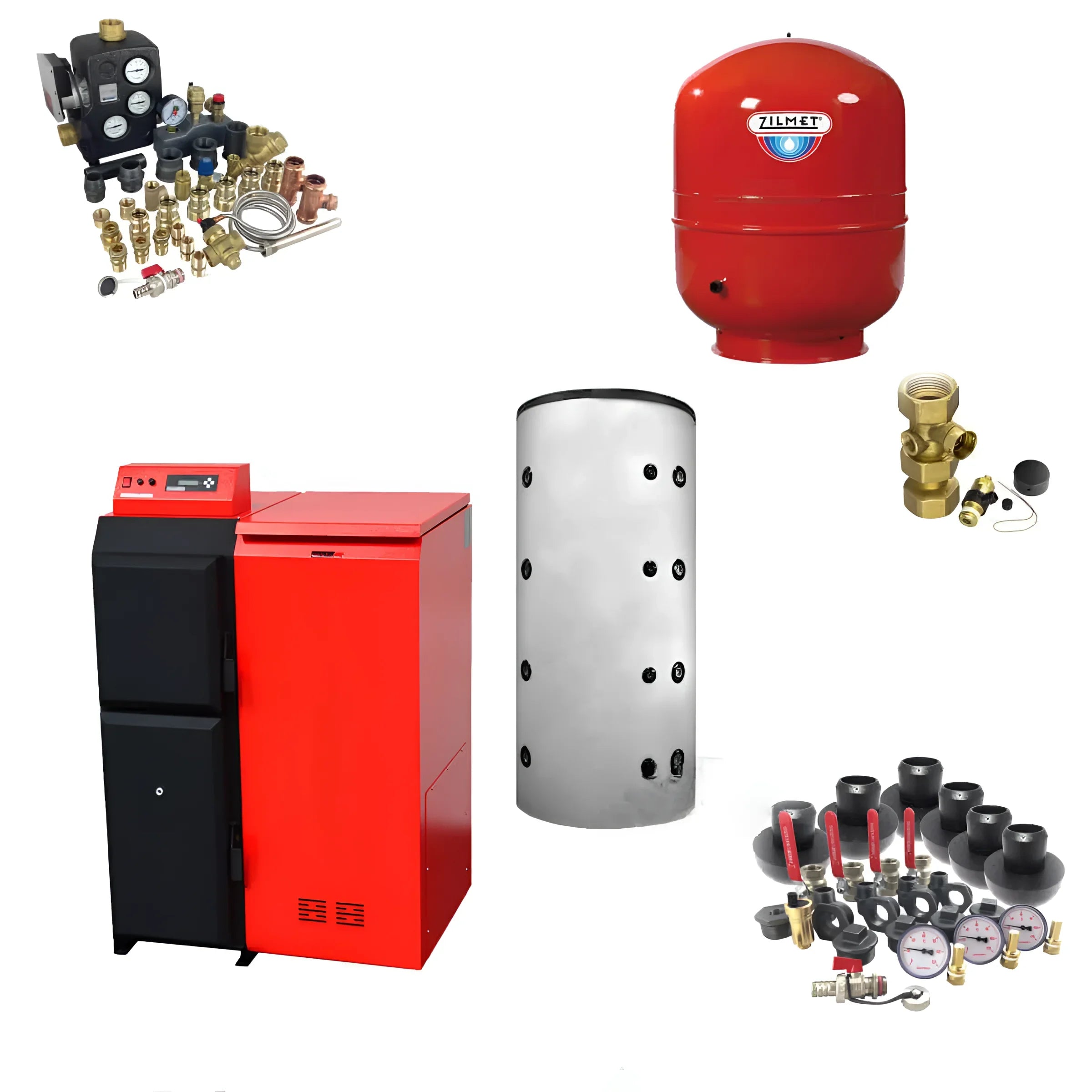 Heating system components of Thermoflux Pelling 35/150 with Liter Pufferspeicher ohne WT boilers
