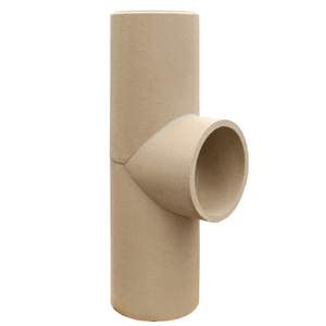 Beige PVC T-Stück für Keramikschornstein NIKO UNI Bausatz mit einfacher Montage