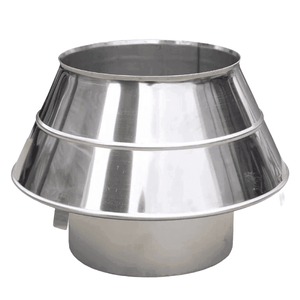 Glänzender Metall-Kaminschirm für den Schornstein Bausatz NIKO UNI mit einfacher Montage