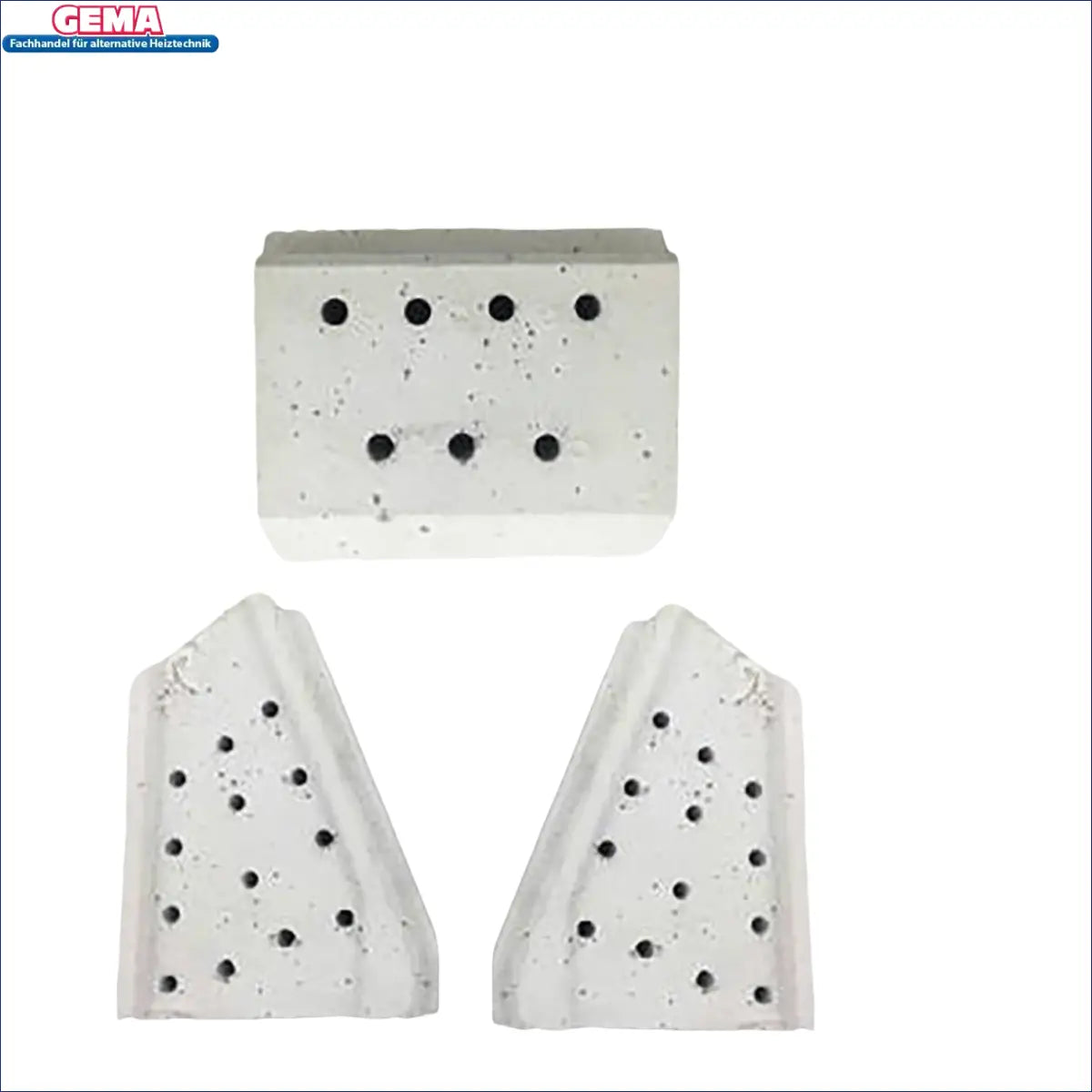 Poröse Betonblöcke für Pelletbrenner Ecofire E+ und ES+ als Boiler-Zubehör