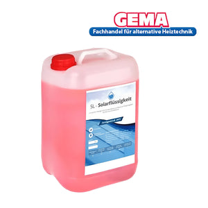 Pinkes Solarfuid in Plastikbehälter für Solaranlage AMX mit GPS PWM Hydraulik