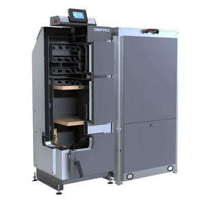 Defro Optima Ekopell 18 kW Pelletkessel mit digitalem Display für nachhaltige 🌍 Holzheizung.