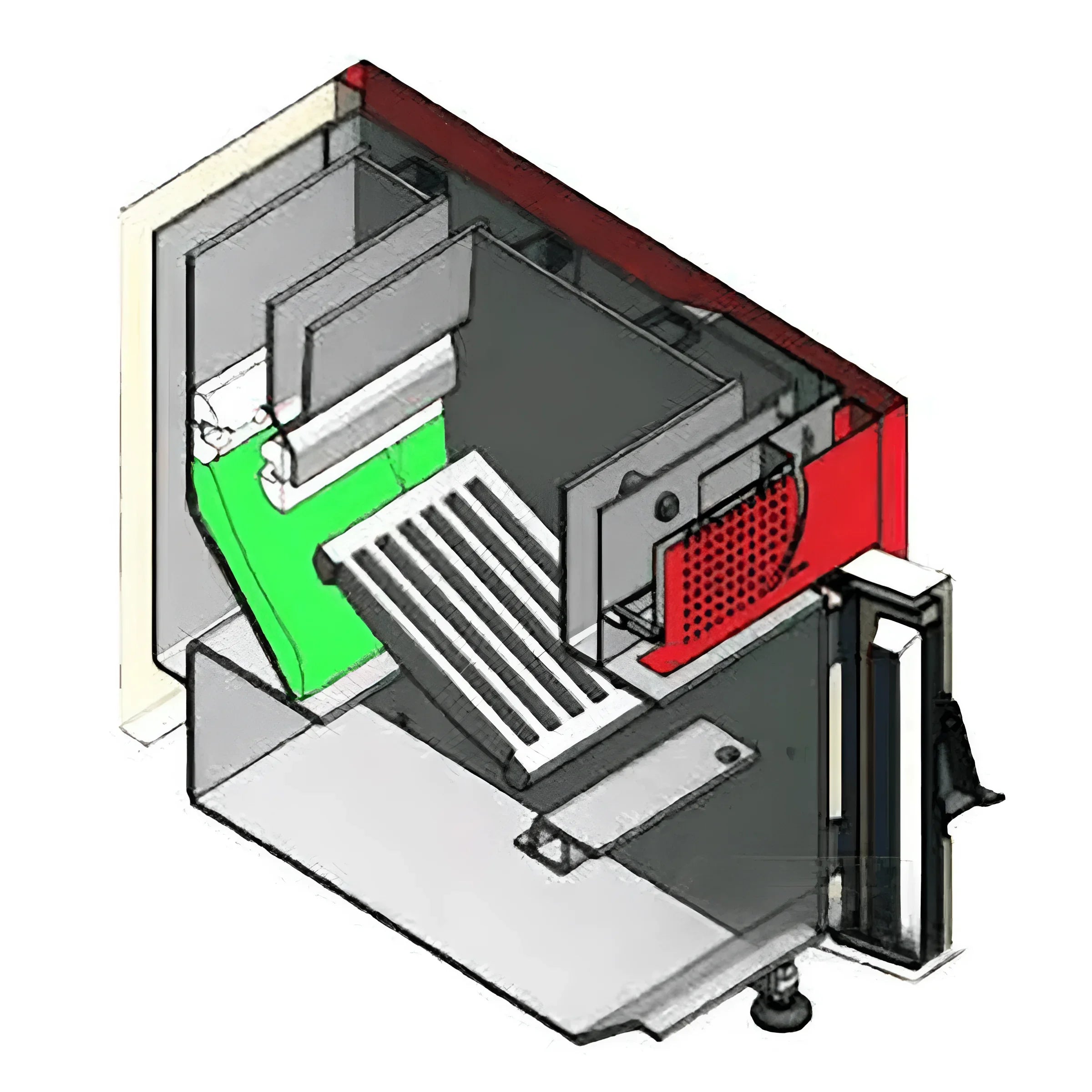 Cutaway-Ansicht des original Primärstein für DEFRO DS 25 und 32kW alte Ausführung