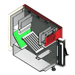 Cutaway-Ansicht des original Primärstein für DEFRO DS 25 und 32kW alte Ausführung