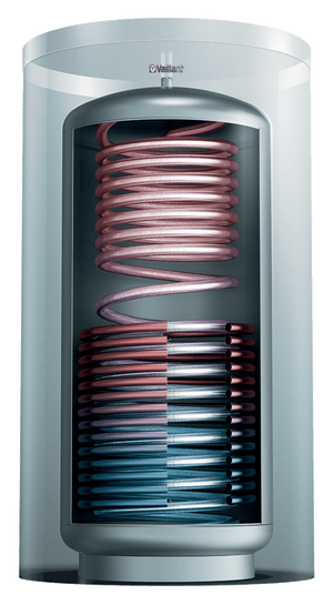 Vaillant Wärmepumpe mit spiralförmigen Rohren 🔥❄️ für effiziente Heizlösungen und Umweltfreundlichkeit 🌍.