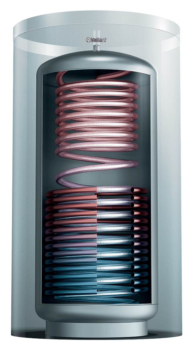 Vaillant Wärmepumpe mit spiralförmigen Rohren 🔥❄️ für effiziente Heizlösungen und Umweltfreundlichkeit 🌍.
