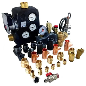 Plumbing fittings und Komponenten für Thermoflux Pelling 25/75 und Liter Pufferspeicher mit einfacher Bedienung