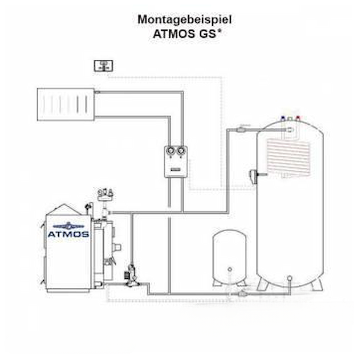 Caldaia a legna Atmos -GS a gasificazione di legna