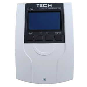 TECH i-1 CWU šildymo kontūro valdiklis kompensuojamas oro sąlygomis – maišymo vožtuvas + karšto vandens siurblys