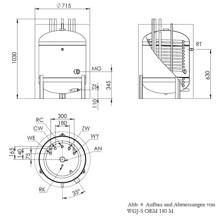 Warmwasserspeicher |Trinkwasserspeicher | Brauchwasserspeicher I Standspeicher| 100L-180L