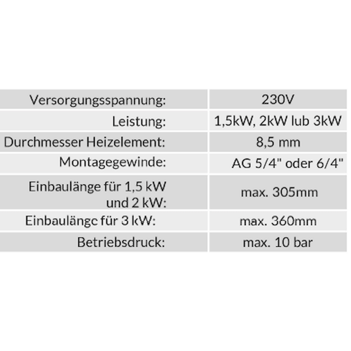 Elektroheizstab mit App-Steuerung WLAN