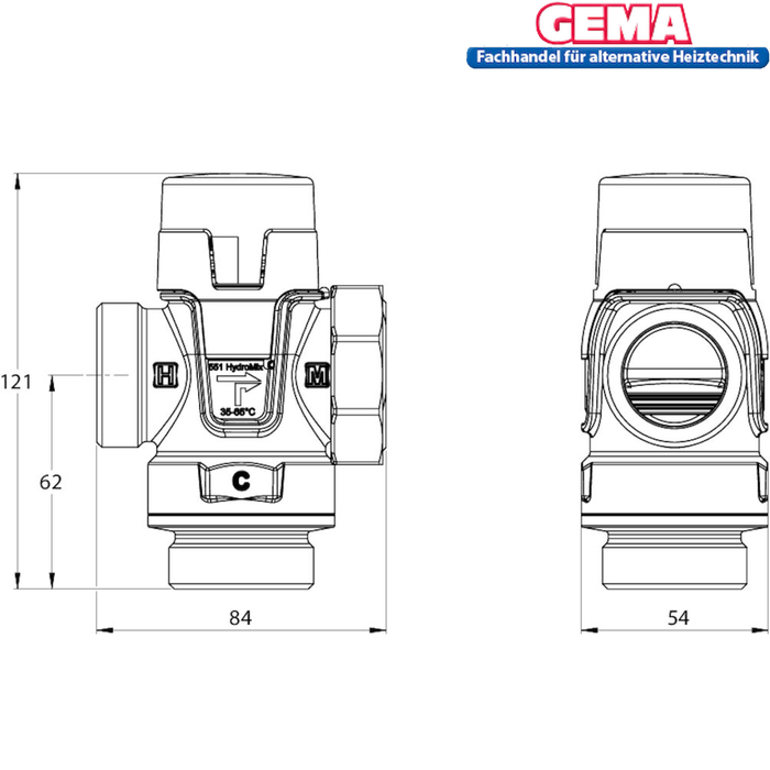 Miscelatore per acqua calda LK 551 HydroMix 1" filettatura esterna