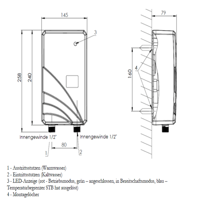 Scaldaacqua istantaneo 230V