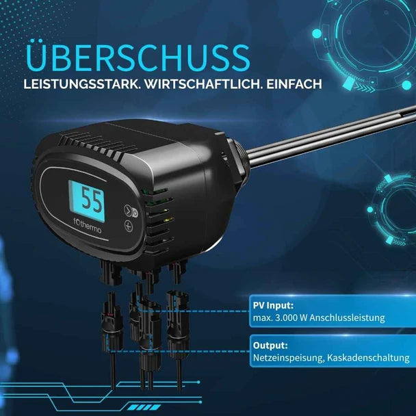 Solar-Heizstab fothermo ROD-550 – 550 W PV-Heizstab mit MC4