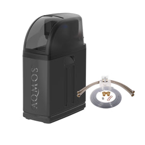 Aqmos Addolcitore d'acqua R2D2-32 BLACK EDITION con kit di collegamento 1"
