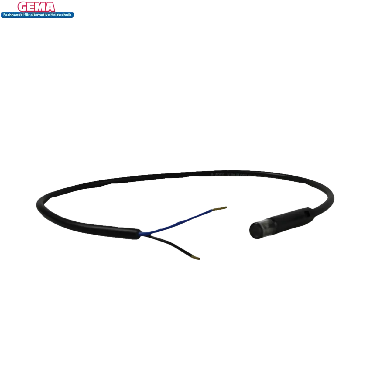 Schwarzes Kabel mit Sensor und freiliegenden Drähten für Attack Pelletkessel Fotozelle