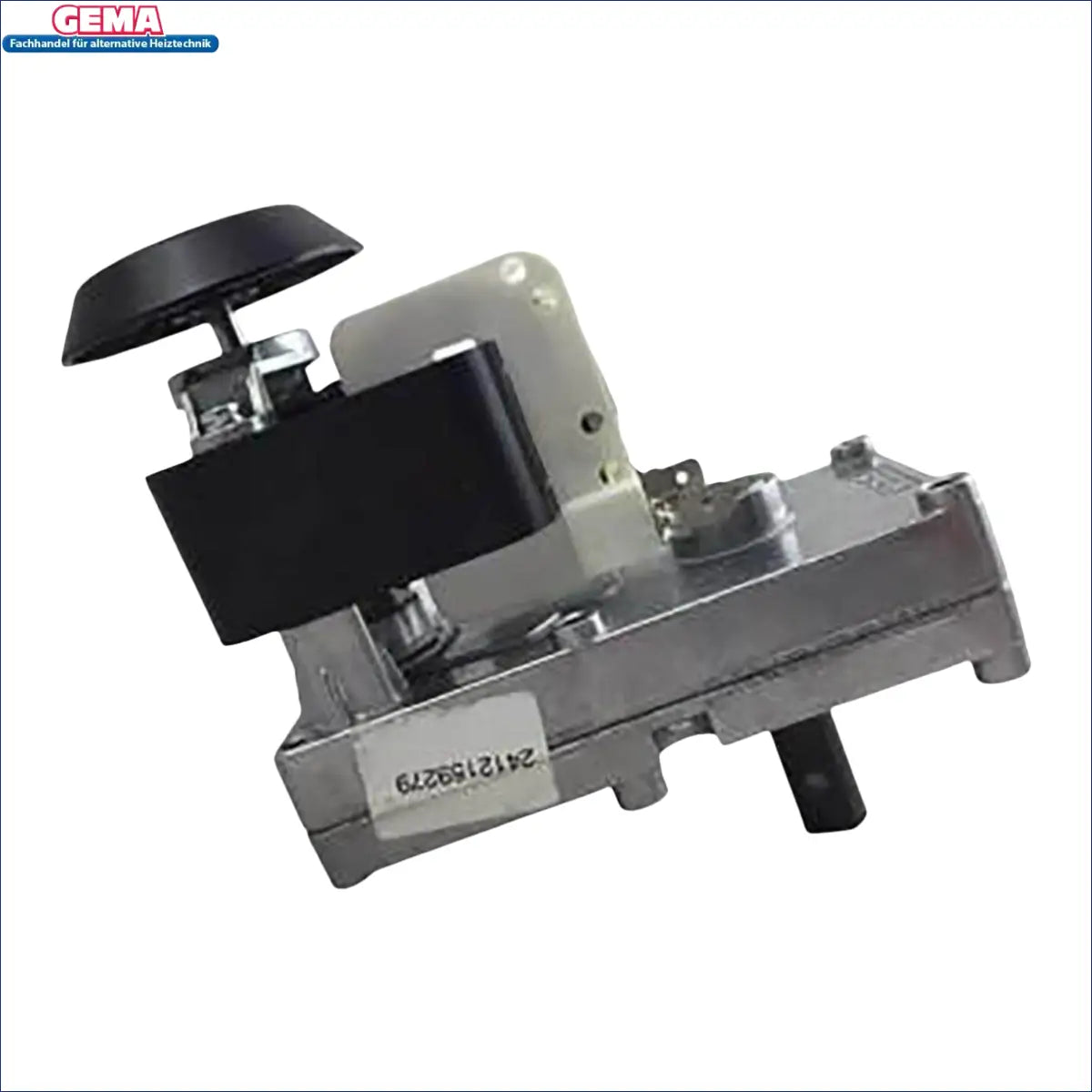 Silberfarbener Timermechanismus mit schwarzem Knopf für Viadrus Green Eko Therm Schneckenmotor