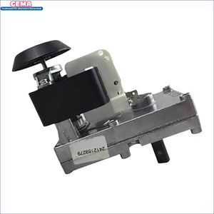 Silberfarbener Timermechanismus mit schwarzem Knopf für Viadrus Green Eko Therm Schneckenmotor