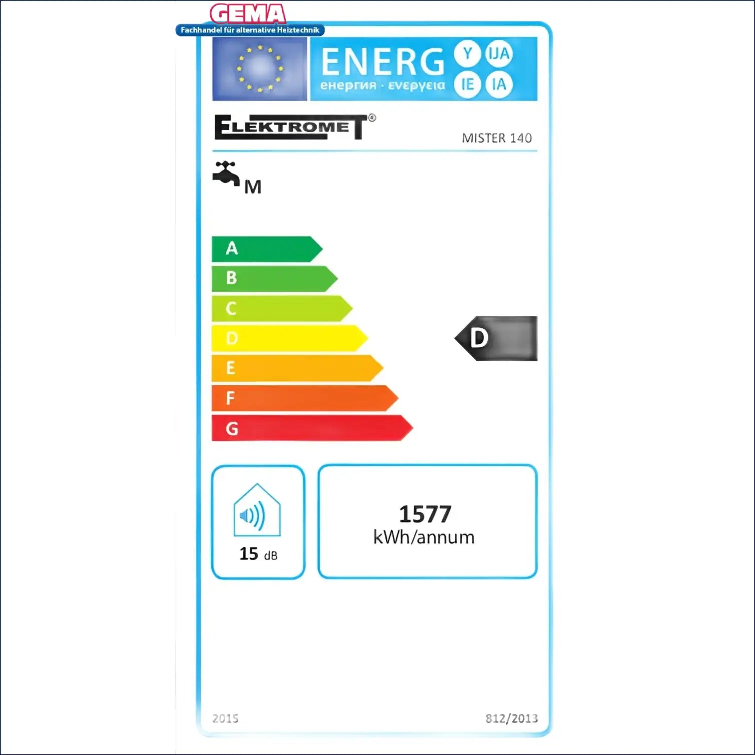 Energieeffizienzlabel für Elektrohängespeicher und Brauchwasserspeicher Elektrospeicher