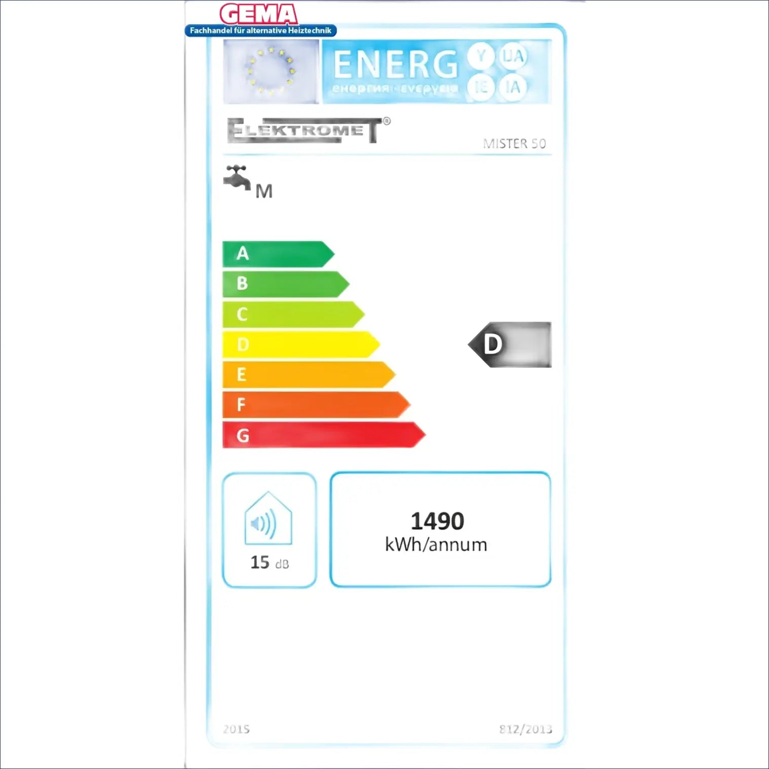 Energy efficiency label on Elektro hängespeicher Brauchwasserspeicher for Elektrospeicher Warmwasserspeicher Boiler