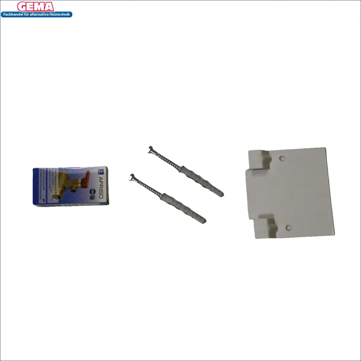 Plumbing valve, screws und Montageplatte für Elektro Hängespeicher Brauchwasserspeicher