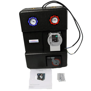 Black Pumpenaggregat mit Manifold, Anzeigen und Elektronik für GEMA Pumpengruppe DN25