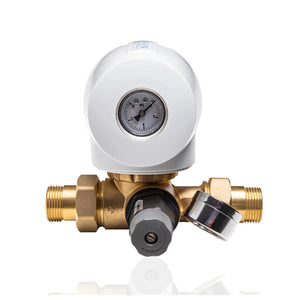 Hauswasserfilter Rückspülfilter AQMOS 1 Zoll mit Druckminderer und Manometer - GEMA Shop
