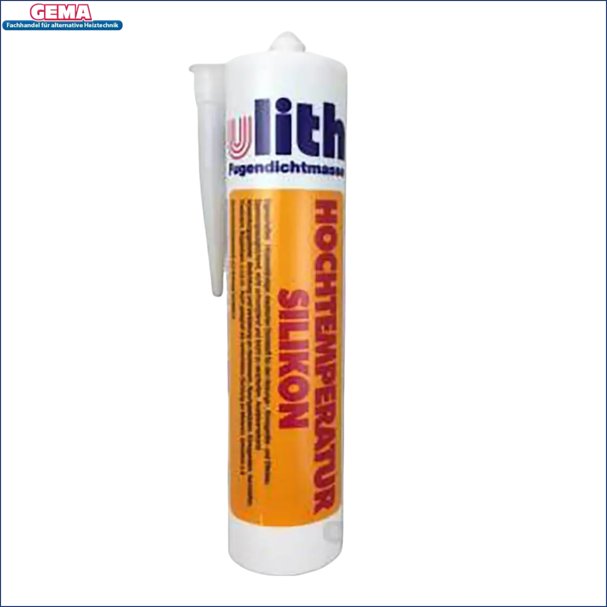 Weiße Tube mit Hitzebeständiger Fugendichtmasse 300ml im Produktdisplay