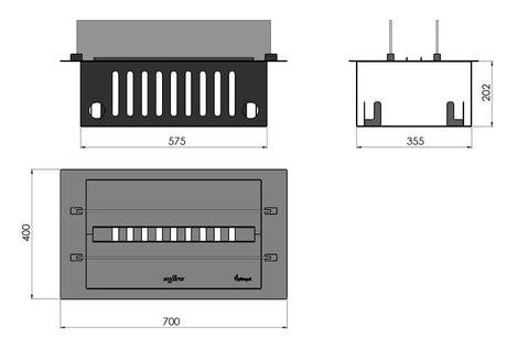 Kamin auf Wasserdampfbasis - INVAPO INSERT 700 - GEMA Shop