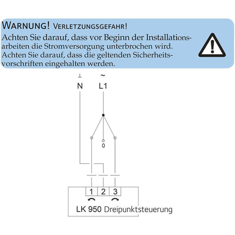LK 950 Stellmotor 230 Volt Mischerantrieb mit 3 - Punkt SPDT - GEMA Shop