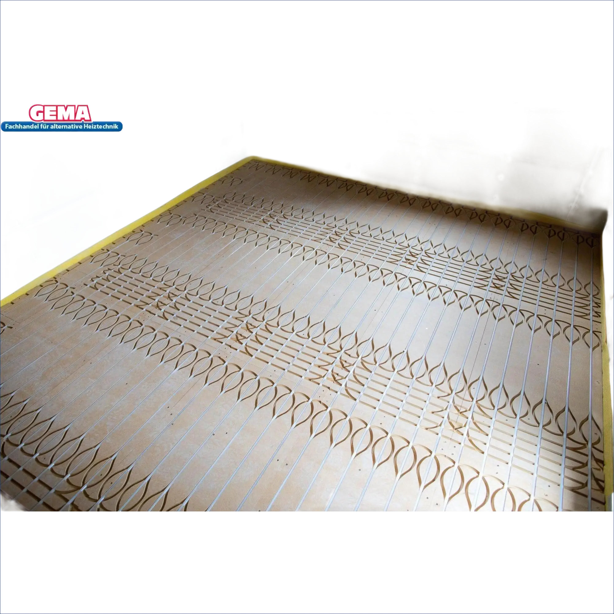 Unterbodenkammer-Installation mit Öko - Floor - Flächenheizsystem komplett set 20,0m²