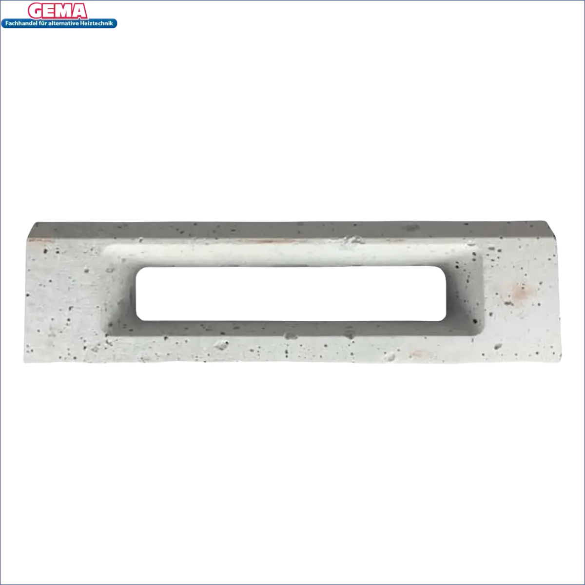 Rechteckiger Betonblock mit zentraler Nut für Original Defro DS 25 und DS 32 kW Sekundärstein