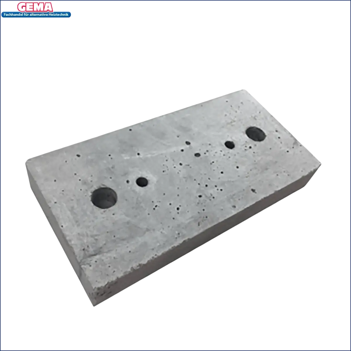 Rectangularer Betonblock mit Löchern für Original Keramikstein für DEFRO DS II 25 kW