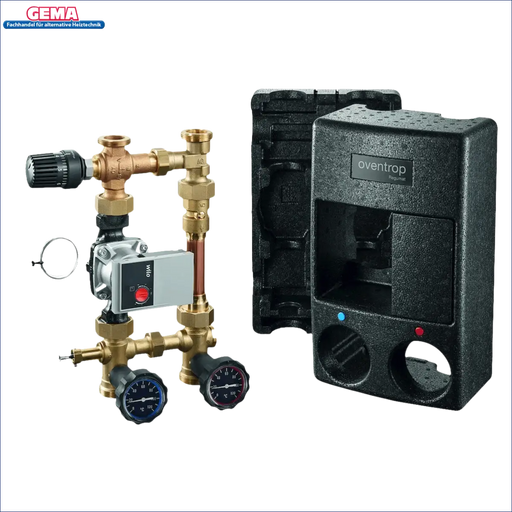 Plumbing manifold mit Pumpe und isoliertem Gehäuse für Oventrop Kessel RTA DN 25