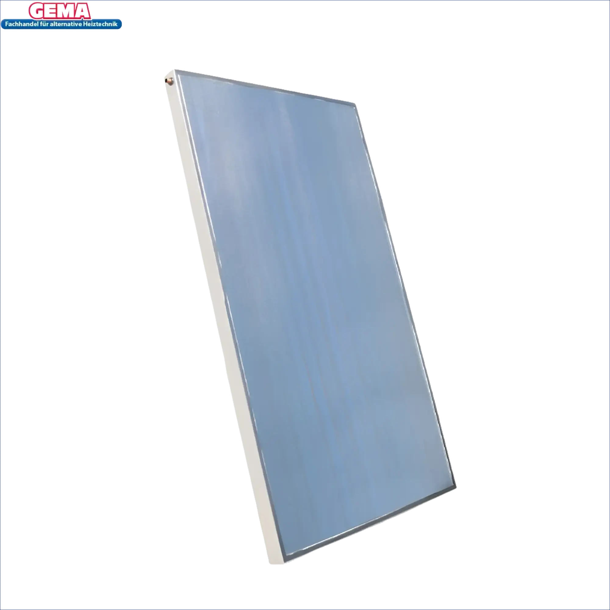 Rectangular solarpanel für nachhaltige Wärmegewinnung mit AMX Flachkollektoren und solarregler Logo PWM