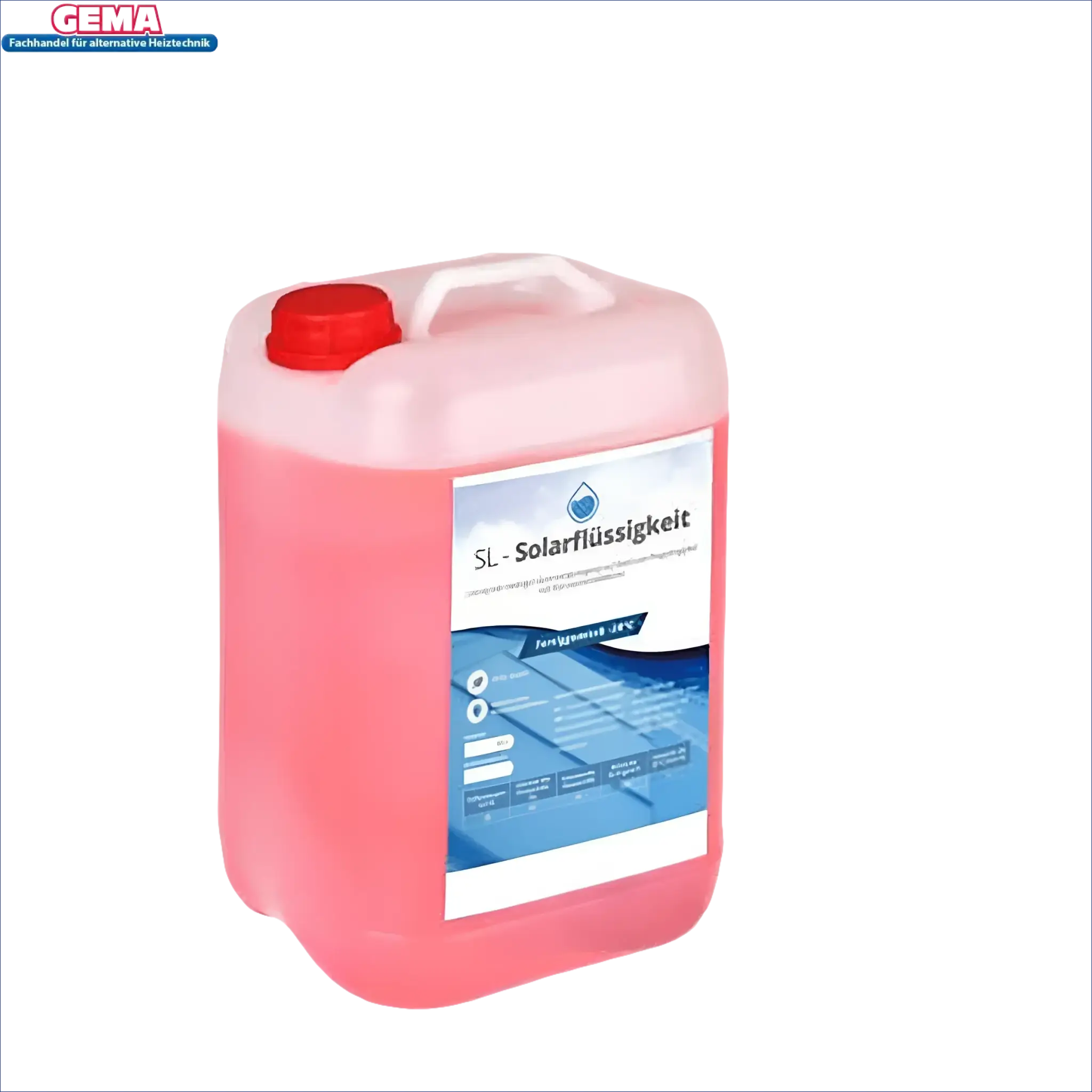 Pink Solarfluid container für Solarpaket AMX mit Logo PWM und GPS PWM Hydra