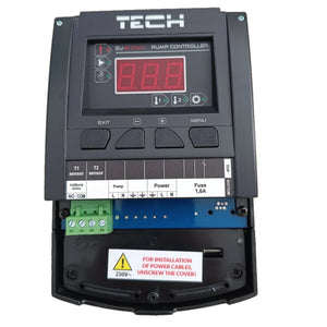 TECH EU-21 CWU Pumpensteuerung Umwälzpumpe Kessel Boiler mit digitalem Display und Anschlüssen