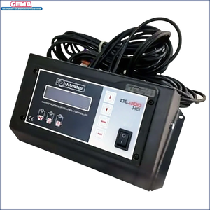 Schwarzes elektronisches Steuergerät mit Kabel für Temperaturregler Master DE.200 HG