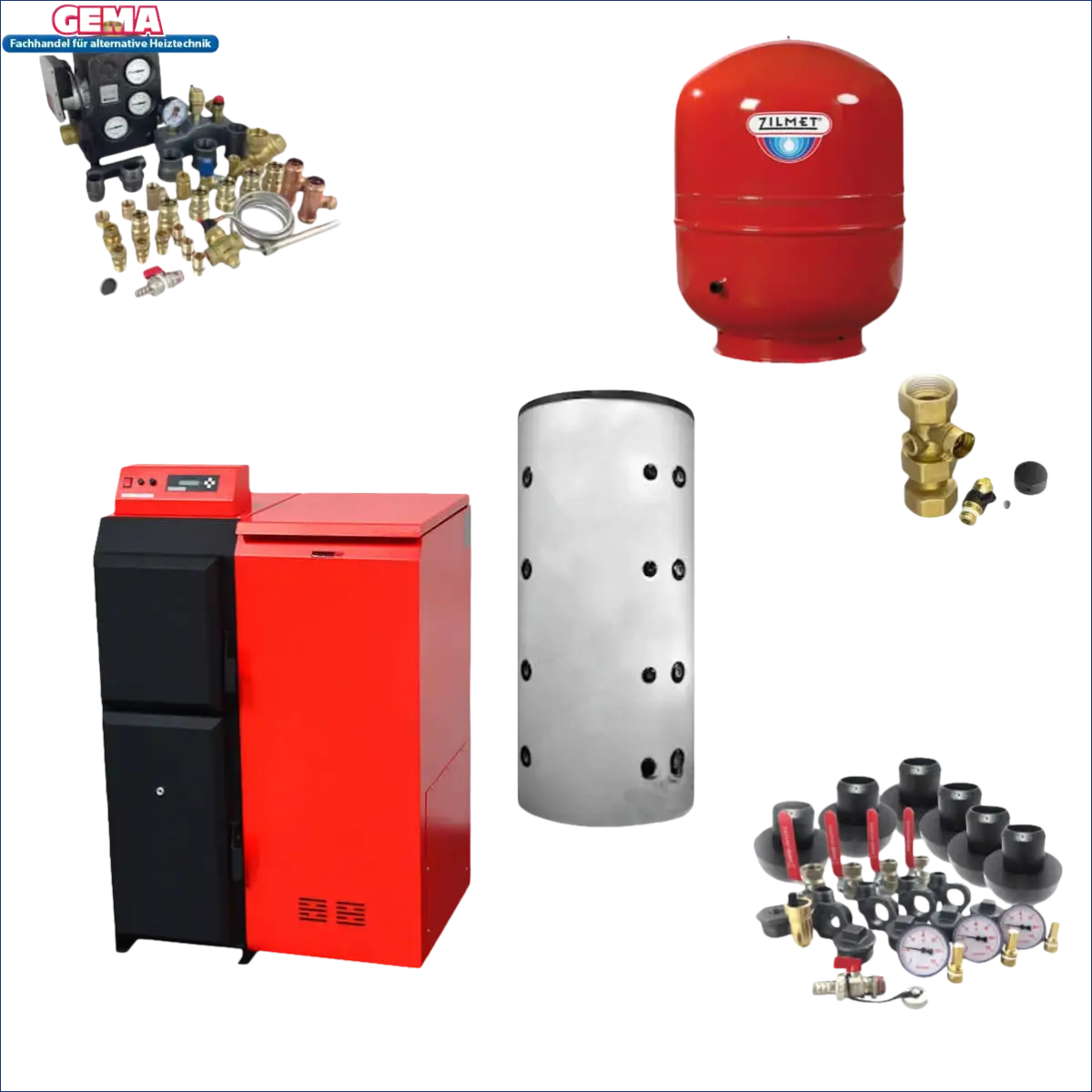 Heizungssystemkomponenten des Thermoflux Pelling 25/230 mit Pufferspeicher ohne WT