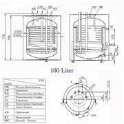 Dricksvattentank 100 liter & SMART värmestav 3 kW med WIFI - GEMA Shop